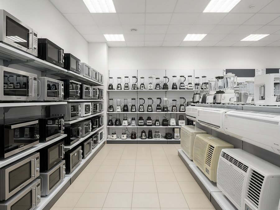 Sala de exhibición de electrónica para el hogar